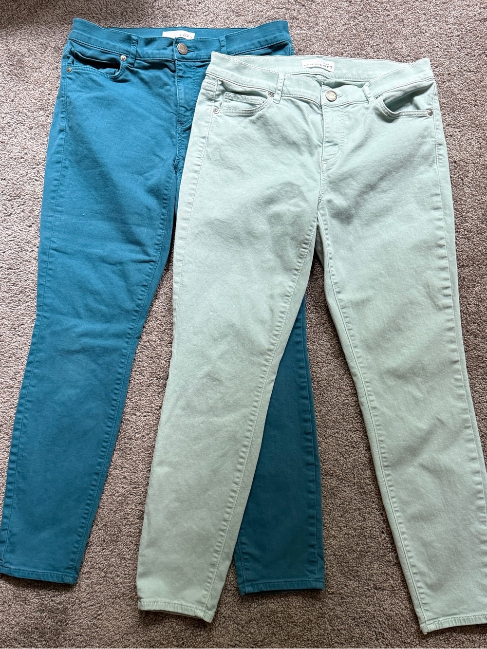 Light Mint & Teal Women’s Stretch Jeans